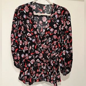 Banana Republic wrap top. 3/4 sleeve